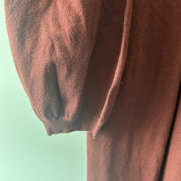 Asos Burgundy Duster Length Knit Cardigan Sz 4 - Picture 6 of 6